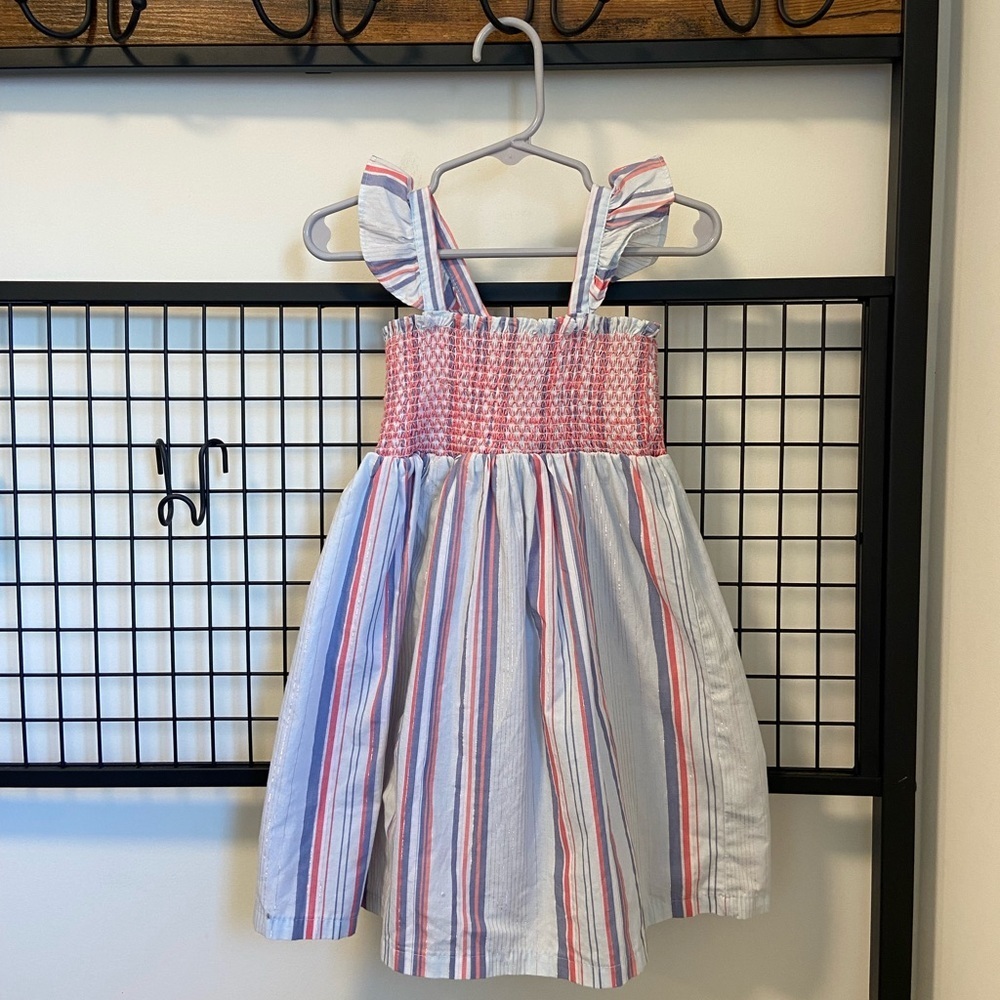 NWOT | Penelope Mack girl’s striped ruffle sleeve dress — 3T